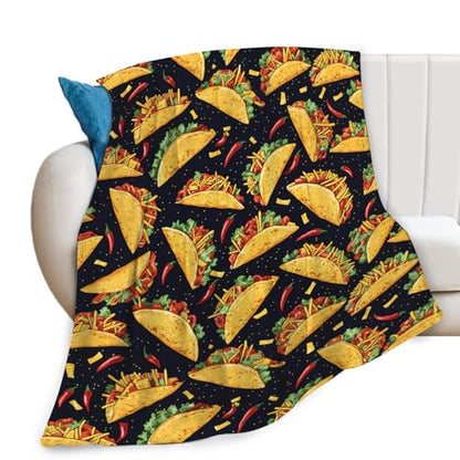 Taco Throw Blanket for Women Girls Taco Lovers Gifts 50"x40" - color: Taco, size: 50" x 40"