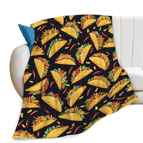 Taco Throw Blanket for Women Girls Taco Lovers Gifts 60"x50" - color: Taco, size: 60" x 50"
