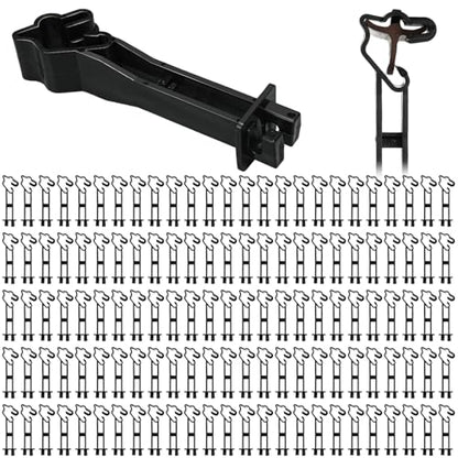 Outus 100pcs Reversed Extender Electric Fence TPost Insulators Snap, Black | Fit T Post Insulators, for Electric Fence Wire, Yard Agricultural Ranchers Farm - color: Black
