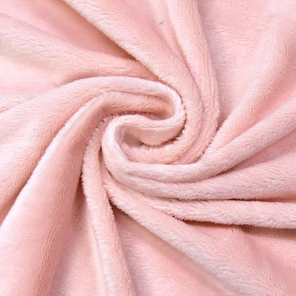 Surf turtle Light Pink Super Soft Minky Fabric by The Yard, 36"x60" - color: Light Pink