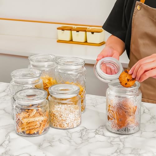Adodeen Glass Storage Containers With Lids, Glass Jars With Lids, 32OZ - color: 32oz Sunflower