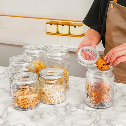 Adodeen Glass Storage Containers With Lids, Glass Jars With Lids, 32OZ - color: 32oz Sunflower