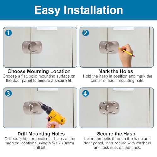 Puck Lock with Hasp | for RVs, Trucks, Trailers, Vans, Heavy Duty Security Lock - color: Gold