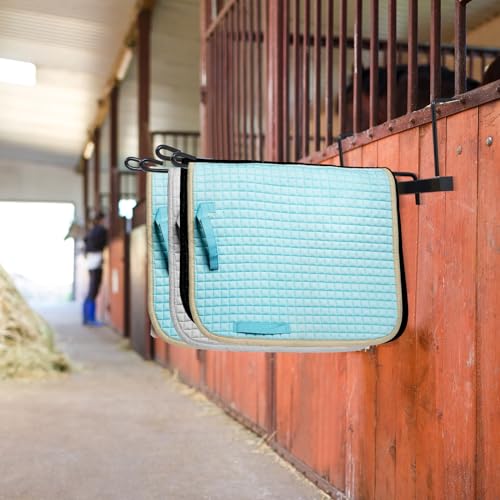 Yaocom 2 Pcs 4 Arm Saddle Pad Rack, Wall Mount Blanket Holder, Black