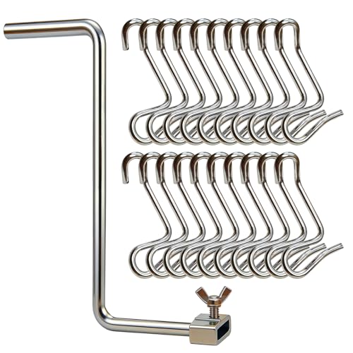 40Pcs 6mm Fence Tighteners, 1/4" Fence Tightener Clips and Tighteners Handle, Fence Wire Tightener Tool, Fence Wire Tensioning Tool for Wire Fence Farm Garden