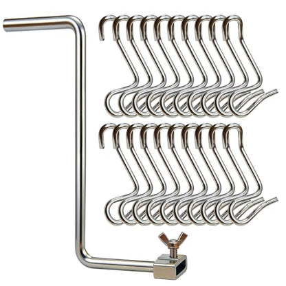 40Pcs 6mm Fence Tighteners, 1/4" Fence Tightener Clips and Tighteners Handle, Fence Wire Tightener Tool, Fence Wire Tensioning Tool for Wire Fence Farm Garden