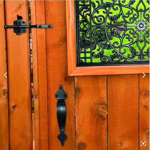 Nuvo Iron LCWSLBLK Spring Loaded Catch w/Adjustable Cable Gate Latch, Black