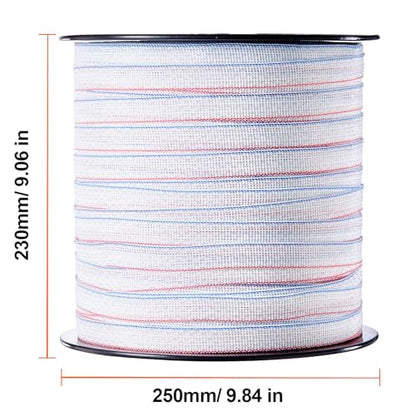 Happybuy Electric Fence Tape, 1640Ft 500M Polytape Fencing Hot Wire, 3/4" Width 6 Stainless Steel Strands for Reliable Conductivity, UV & Rust Resistance, Portable Polywire for Horse Cattle Livestock