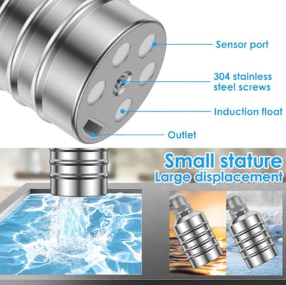 2pack Automatic Float Valve,1/2" to 3/4'' Water Level Floats 304 Stainless Steel Float Valve for Water Tank Automatic Water Level Control for Water Tank, Pool, Water Tank, Livestock Troughs.