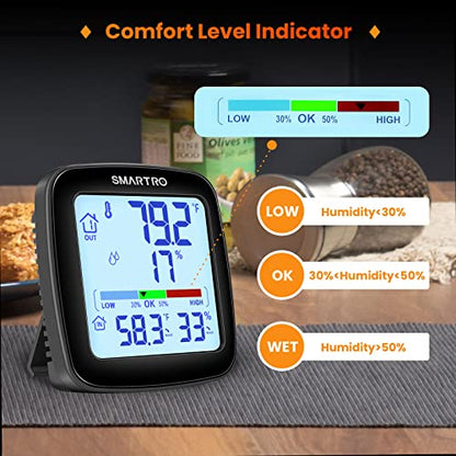 SMARTRO SC92 Professional Digital Wireless Indoor Outdoor Thermometer