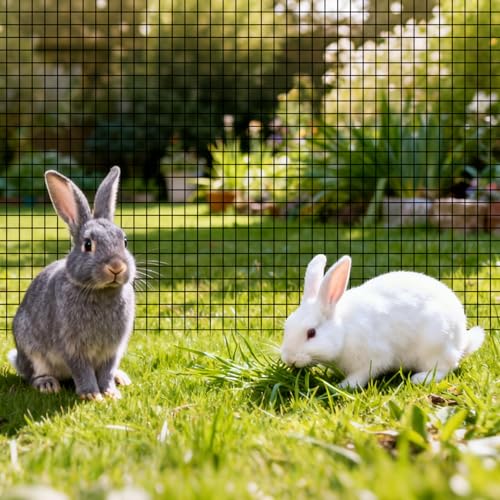 VEVOR Hardware Cloth 72 in x 100 ft, 1/2 in 19 Gauge Galvanized Wire Mesh Roll, Weather-Resistant Vinyl Coated Chicken Wire Fencing, Heavy Duty Welded Garden Plant Fencing for Rabbit Cage Snake Fence - size: 72in*100ft