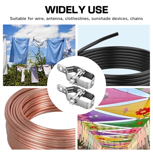 Wire Tensioner, All-Steel Wire Tightener, Heavy Duty Fence Tensioner-14PCS | Sturdy Metal Rope Tightener, Durable Fence Wire Tensioner Tool for Farm, Orchard, Outdoor Fencing and Cable Fastening - size: 3.15Inch/80MM