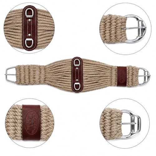 Horse Western 26 Strand Double Weave Two-Tone Mohair Roper Cinch 97143