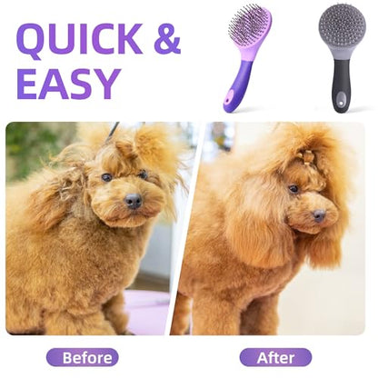 Equine Mane & Tail Combs Horse Brush Shedding Brush Grooming Tool for Horse (Purple) - color: Purple
