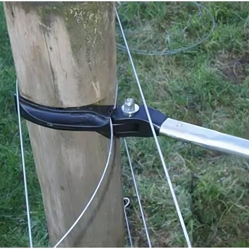 Heavy Duty Fence Wire Stretcher Barbed Wire Tensioner Portable | Single-player operation. 25.6" handle for leverage. Fits wire up to 0.23" (barbed/smooth/high-tensile). Carbon steel