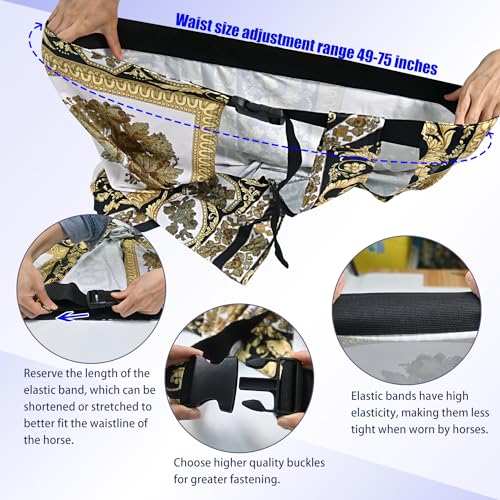 Zippered Horse Stretch Hood Without Ears, L（Black Gold） - color: Black gold, size: L-1Pack