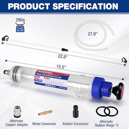 WORKPRO 500CC Manual Fluid Extractor - size: 500cc