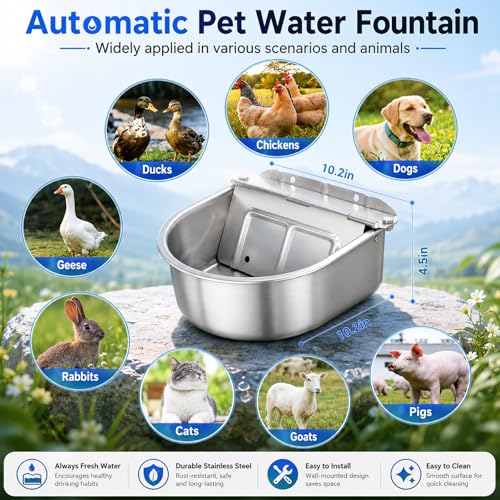 BWOGUE Automatic Water Dispenser for Dogs,1Gal Outdoor Automatic Water Bowl