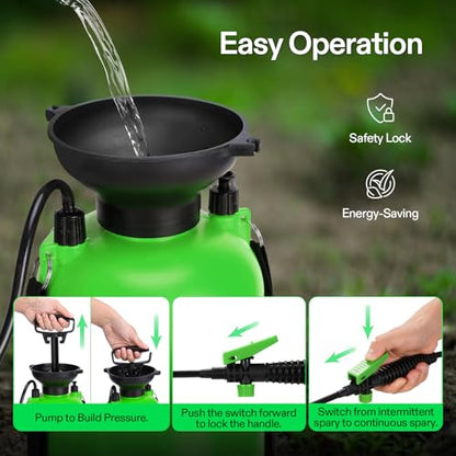 VIVOSUN 1.35-Gallon Pump Pressure Sprayer - color: Green, size: 1.35 Gallons