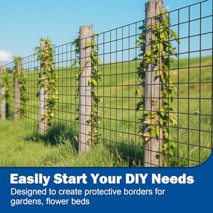 Black Metal Fence，Pet Fence Netting，Black PVC Coated Welded Wire (2×3 Inch Mesh, 48"×50' 16Gauge) - Weatherproof Garden Fence & Animal Enclosure Solution - size: 2x3inch 48inx50ft