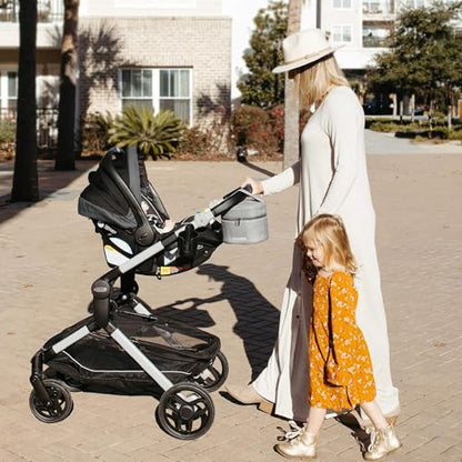 Nanobebe Breastmilk Baby Bottle Deluxe Cooler & Travel Bag with Ice Pack Included. Compact Triple Insulated, Easily attaches to Stroller or Diaper Bag- Grey - size: Deluxe