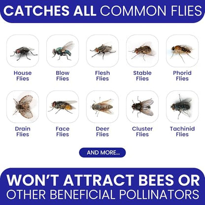 Fly Traps Outdoor Fly Trap for Patio. 2 Non-Toxic Pre-Baited Flies Bags Outdoor Disposable. Hanging Bug Catchers for All Filth Flies Killer for Outside Bug Control in Yard Horse Ranch Trash Can. - style: 2pk