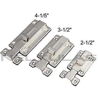 Stainless Steel Door Latch Sliding Lock Barrel Bolt (4-1/5") - style: 4-1/5"