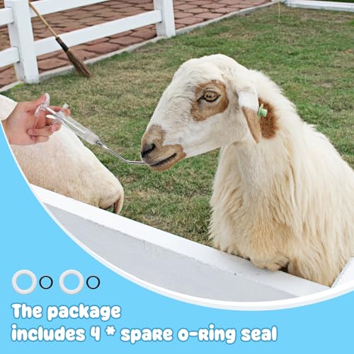 2 Pack Goat Drench Syringe, 50 mL Drench Gun for Goats - style: 50ml