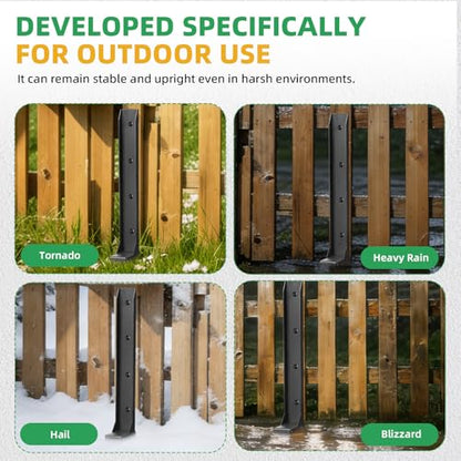 Fence Post Repair Kit, 8 Pack Heavy Duty Fence Post Stabilizer