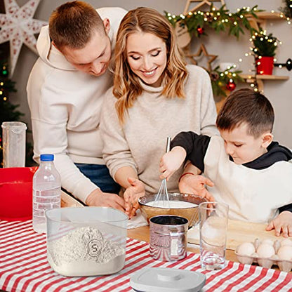 10 Lbs Storage Container Bin Rice Dispenser with Measuring Cup Food Cereal Container Bins Household for Kitchen Pantry Organization - color: AY-5KG-WHITE