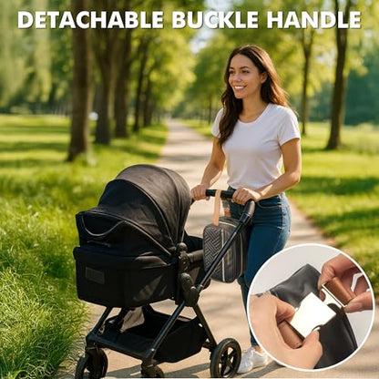 Black Breast Milk Cooler Bag – Large Capacity, Keeps Milk Cold 8+ Hours, Waterproof Insulated Travel Bag with 3 Ice Packs & Buckle Handle for Nursing Moms, Daycare, Travel - color: Black