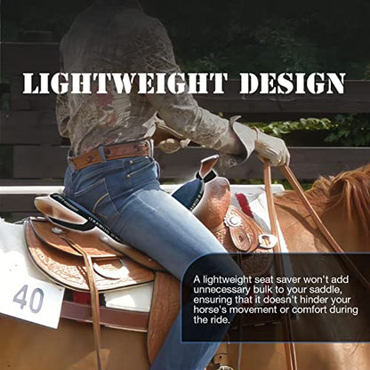 Harrison Howard Trail Seat Saver Western Tack Saddle Ride-on Pad with Cushion Bottom Helps Distribute Back Pressure - color: Blue