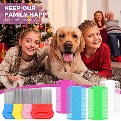 Maitys 8 Pcs Lice Combs Kids Pet,4 X 2 Inch, 2.24 X 2.24 Inch,Novel - color: Novel, size: 4 x 2 Inch, 2.24 x 2.24 Inch