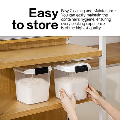 Rice Container - Flour Rice Dispenser 20lbs/10kg/10.6qt Food Grain Cereal Bins Pet Food Storage Laundry Pods Container for Household Pantry Organization (20lbs)