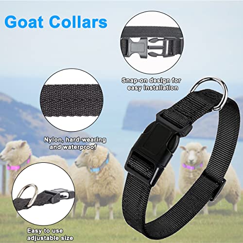 Goat Collars with Bells 10 Pack, Adjustable Sheep Goat Collar Nylon Material with Brass Bell, Loud Bell Anti-Lost for Small Farms