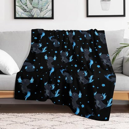 Axolotls Fleece Throw Blanket for Couch Adults Teens 40" X 50" - color: Axolotls, size: 40x50 inch