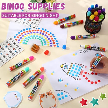 Crtiin 30 Pack Bingo Daubers Dot Markers, 30 Colors Bulk Kids Art