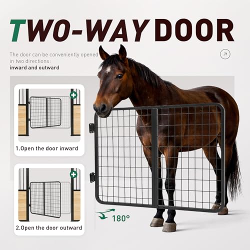 Horse Stall Gate 48" W Compatible with Livestock Enclosures