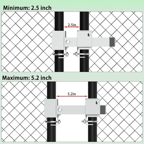Chain Link Fence Double Gate Latch Residential Strong Arm Double Gate Latch - size: For 1-3/8" Gate Frames