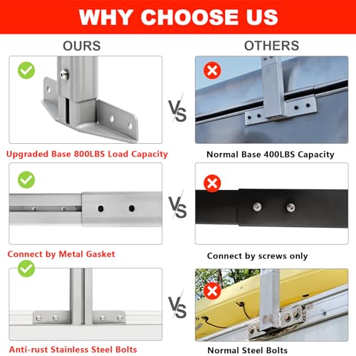 Trailer Ladder Rack, Adjustable Roof Rack for Open/Enclosed Trailers | 800 lb capacity. Painted frosted aluminum. 2 ratchet straps. Fits 5.7'-8.1' trailers. Height adjustable. Patent USD1011870S.