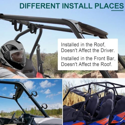 StarknightMT UTV ATV Hunting Tool Gun Rack Holder Fits 1" to 2" Roll Cage, Alloy Steel Mount with Protective Foam Compatible with Polaris RZR Ranger Can-Am Kawasaki Golf Cart