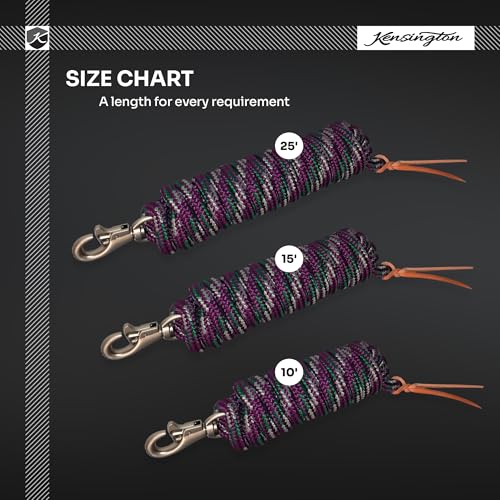 Clinician Tri Color Braided Training Lead, Bull Snap, 10 ft, Imperial Jade