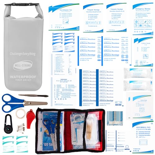 Waterproof First Aid Kit for Boat Marine Roll Top Dry Bag Light Grey - color: Ws011-lightgrey
