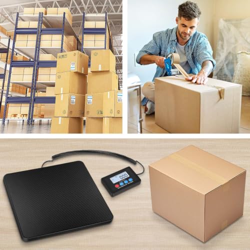 Fuzion Shipping Scale, 440LB x 10g High Accuracy Postal Scale, Hold & Tare - color: Black