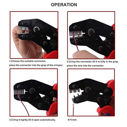 Yangoutool JST Crimper: AWG28-20 (0.08-0.5mm²), Compatible with XH 2.54, 3.96, PH2.0, PX, SM, SH, Molex, Dupont Connectors Model SN02BM - style: SN-02BM