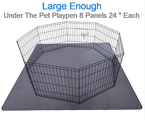 2PCS Dog Pee Pads 72"x72" Washable,Waterproof,Non Slip Whelping Pad for Puppy Playpen - size: 72x72 Inch（Pack of 2)