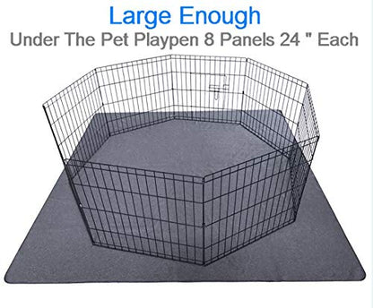 2PCS Dog Pee Pads 72"x72" Washable,Waterproof,Non Slip Whelping Pad for Puppy Playpen - size: 72x72 Inch（Pack of 2)