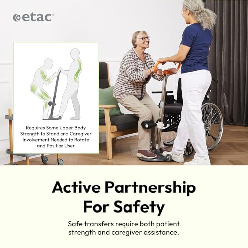 Etac Turner PRO Patient Transfer Aid, Standing Pivot Sit to Stand | Assisted Standing, Pivot Disc, Stand Assist Aid for Elderly, Caregiver Transfer Device, 440 lbs Capacity