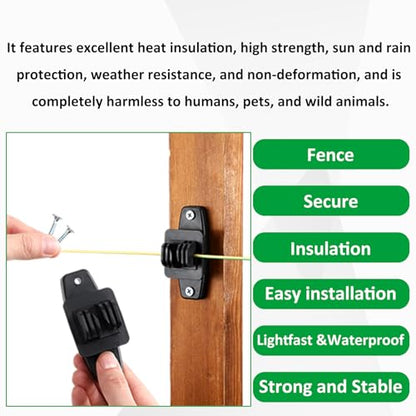 CNQLIS 100 Pcs Electric Fence Insulators for Wooden Post