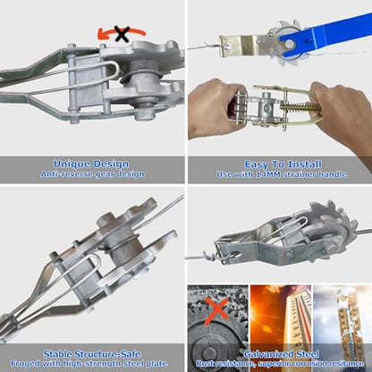 Electric Fence tensioner, Wire Strainer, High tensile Fence Tightener 20pcs - color: silver, size: 20 pcs